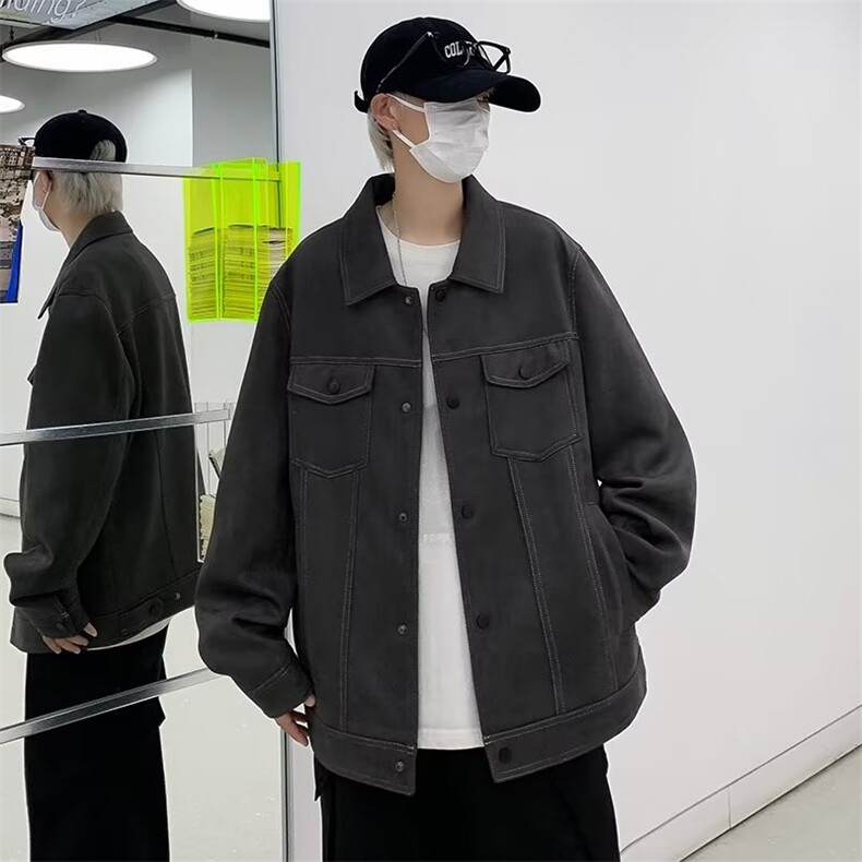 秋季麂皮绒夹克外套 XZ176 P70图片
