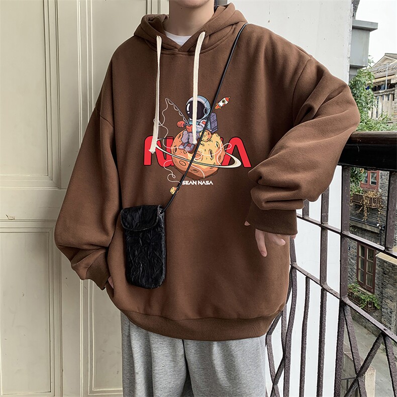 纯棉连帽卫衣男大码运动帽衫宽松薄WY2287-P35,男装卫衣,电商A040
