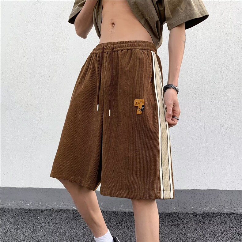 休闲短裤男士韩版潮流拼色高街2024夏季新款ins五分裤K5292-P25，男装牛仔裤，星座412-2