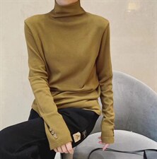 半高领打底衫，其它，简单小珍