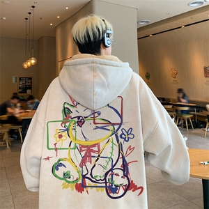 美式潮牌重磅水洗做旧连帽卫衣力推大码男XZ517A-2-Y7741-P68图片