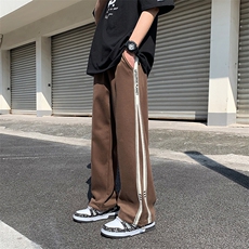 春季新款百搭条纹休闲裤青少年直筒宽松潮男运动裤K03020-P38，男装休闲裤，星座308B-1