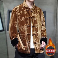 现货风新中式棉衣情侣大码棉袄丝绒压花棉服MY9911-P110控198，男装棉衣，电商A021