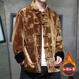 现货 风新中式棉衣情侣大码棉袄丝绒压花棉服MY9911-P110控198图片