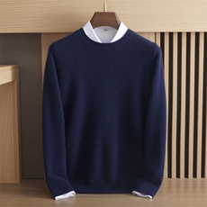 羊绒针织衫男毛线衫2024年秋季圆领羊绒衫，男装羊绒套衫，绒誉暖羊绒