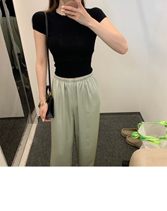 新款休闲百搭阔腿裤时尚休闲风女图片