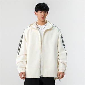 2025新款春装宽松条纹连帽工装夹克男休闲上衣A406 JK6006 特P65图片