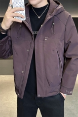 M21P1202025秋冬新款二棉加棉夹克连帽冲风衣男士外套棉服，男装风衣，星座414（原B263）