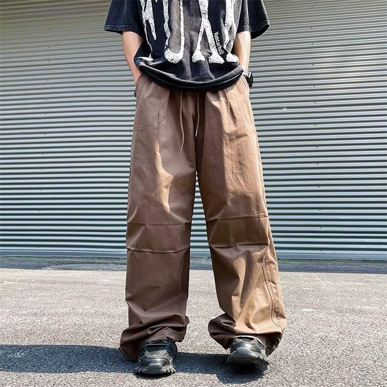 春秋潮流宽松腰长裤直筒宽松型潮青春流行工装裤B65P42,男装休闲裤,星座1116-2