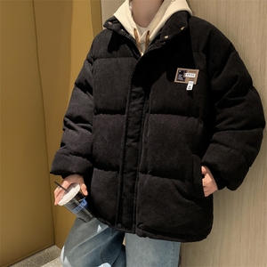 情侣装冬季灯芯绒立领加厚棉衣男女潮牌宽松保暖棉袄M091-P85