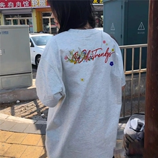 印花美式复古圆领T恤240克纯棉310A-4-T100-特批18，男装T恤，星座310A-4