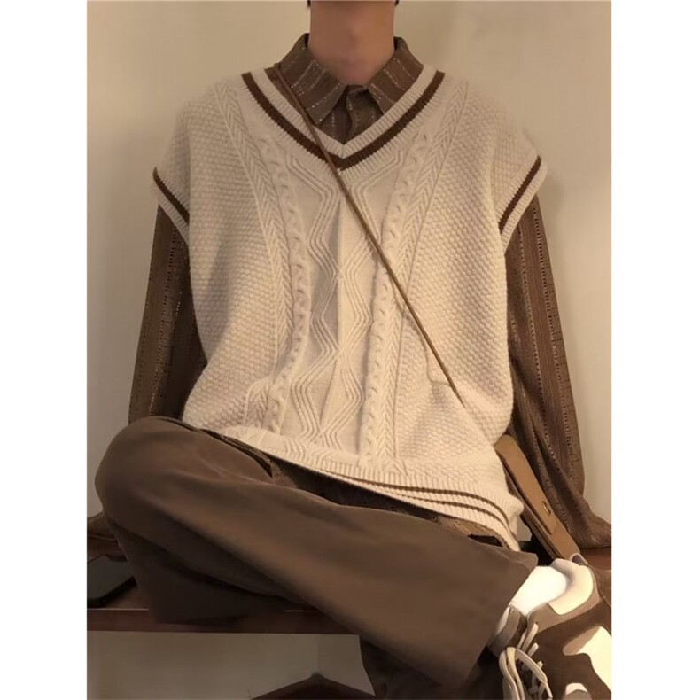 MM367-P45美式休闲复古时尚百搭针织马甲打底毛衣背心,男装背心/马甲,星座617A-2