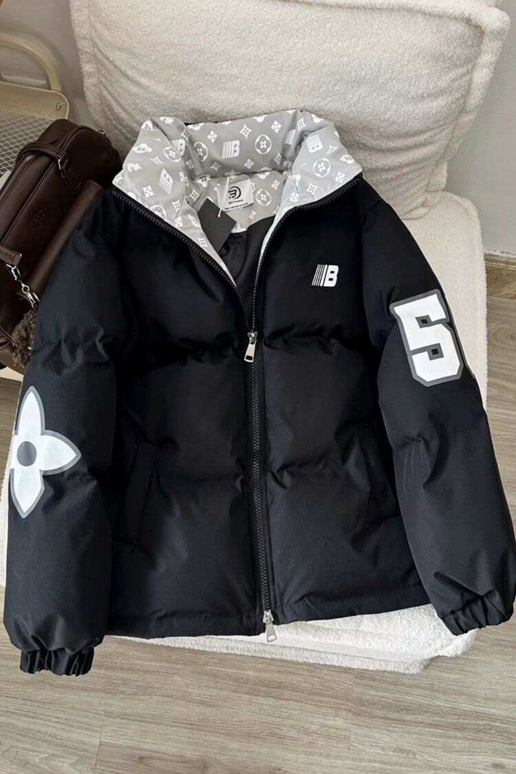 棉服男款冬季美式立领轻薄oversize棉服加厚棉衣外套短款面包服,男装棉衣,星座218-8