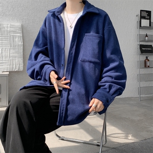 8XL-M加绒灯芯绒衬衫大码复古秋冬保暖上衣外套CS9001/P58加绒68图片