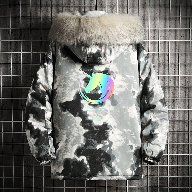 MC49138-P135日系潮衣男大码派克服男工装服外套袄网格,男装棉衣,电商A040A