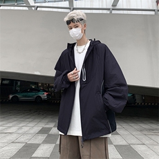 夏季新款户外轻薄宽松透气夹克美式复古防晒衣男现货W8243-P48，男装防晒衣，星座512-4
