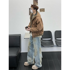 1506/QS60580/P116纽扣铠甲座山雕美式覆古cleanfit情侣棉服，男装棉衣，星座1506