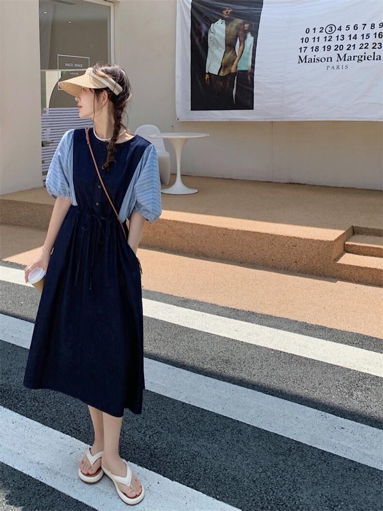 牛仔连衣裙，女装连衣裙，肆尔