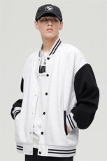 春秋季棒球服外套新款ins潮情侣学生休闲针织夹克A305-DF32-P75，男装夹克，电商B306