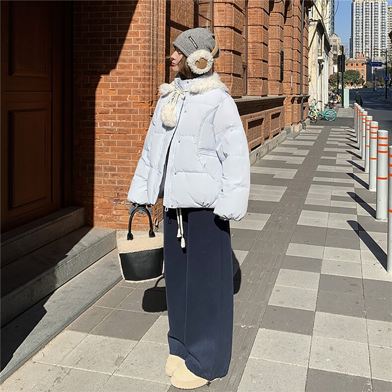 新款50绒真毛领帽子可拆卸8559-P330K498,女装羽绒服,2C332