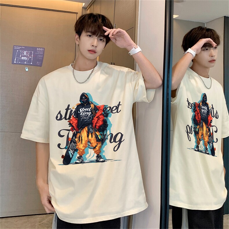 纯棉帅气圆领宽松T恤百搭印花体恤1209-1-T19-P30，男装T恤，星座1209-1