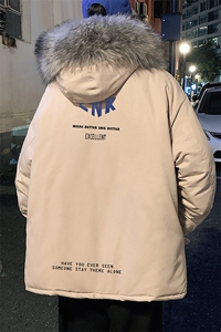 MM48120-P130 冬季大毛领棉衣男士大码加厚棉袄男棉服图片