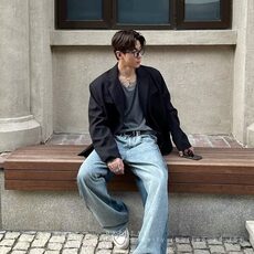 2025春秋季西装外套男韩版高级感西服简约帅气韩系上衣潮，男装西服，星座506A