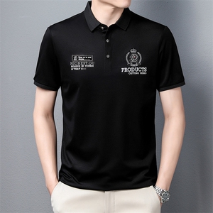 2023夏季新款中青年男装翻领商务休闲polo时尚百搭宽松保罗衫男装图片
