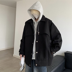 男装夹克2026秋冬季新款呢料毛呢大衣男生外套XZ514-2-F631-P125，男装夹克，星座514-2(原B239)