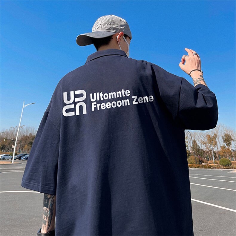 支持得物品质配合二开珠地网眼透气宽松短袖T恤翻领POLO衫PL106,男装T恤,电商A486