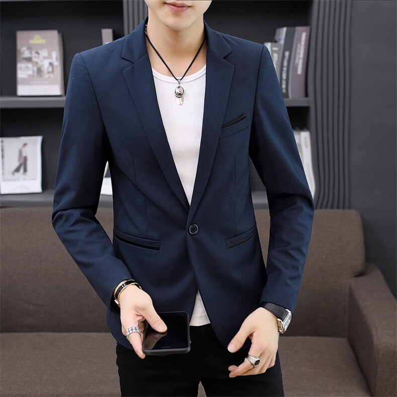 XZ8602P80西装男士修身单上衣青年帅气春秋小西装纯色西服外套,男装西服,星座510A-2