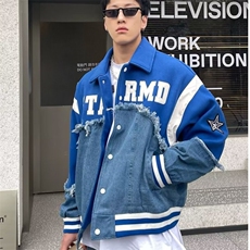 夹克男款秋季潮牌拼接衣服2025新款春秋装男士休闲外套，男装夹克，星座1210-1