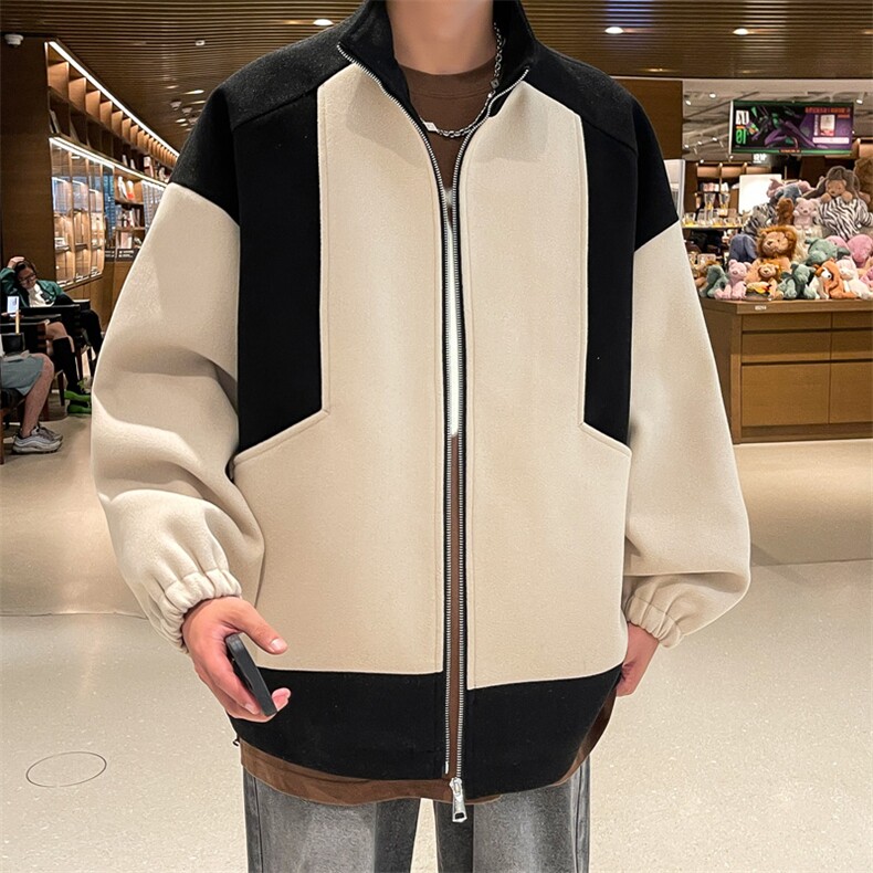 男装呢料夹克2026秋冬季新款毛呢大衣男生外套XZ514-2-F607-P115,男装夹克,星座514-2(原B239)