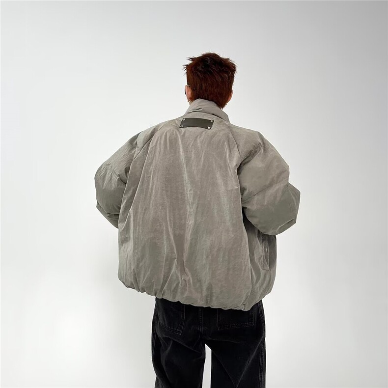 网图美式休闲夹克棉衣外套潮牌双拉链面包棉服A025-ZY18305-P80,男装夹克,电商A025