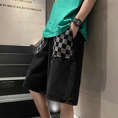 百搭潮流潮五分裤直脚中腰男新款牛仔裤水洗日系夏季NK23P38，男装牛仔裤，星座410-2