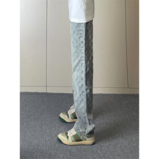 【有货】KZT63CC-特P45提花满印牛仔裤子男女同款裤子，男装牛仔裤，星座1007（原301D）