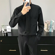 衬衫男长袖轻熟风男装韩版修身薄款商务免烫垂感高级感衬衣男Y31，男装衬衫，星座1116A-2（原606A-1）