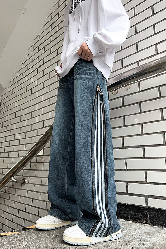 秋冬季美式高街牛仔裤男潮牌个性显高休闲裤G805/P50,男装牛仔裤,电商D202-1