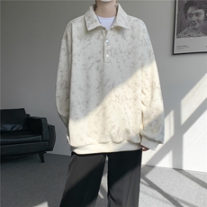现货WY10165-特P48控88美式复古解构拼接大码男宽松情侣套头卫衣，男装卫衣，电商A059