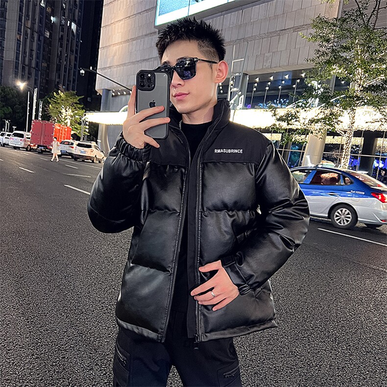 社会小伙冬季皮棉衣男加厚男士棉服潮流棉袄青年A266-P01-P80,男装棉衣,电商A266