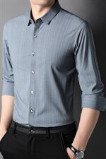 男士商务休闲时尚衬衣长袖2023年春秋季中年男装衬衫薄款衬衫上衣，男装衬衫，电商B212（原钱塘6029）