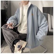 羊羔绒外套男潮流双面穿棉衣男冬季加厚保暖棉袄新款棉服JKG37，男装棉衣，星座516A