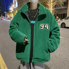 秋冬港风宽松羊羔毛外套加厚男女款立领宽松夹克ins潮JK30/P80，男装夹克，电商A221A