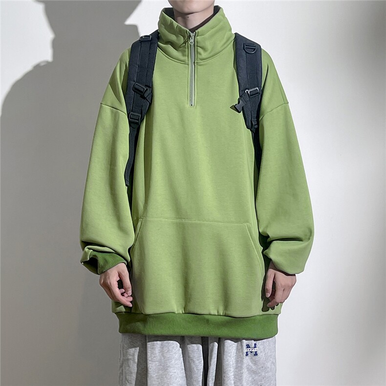 1360克重磅半拉链POLO衫50%棉50%涤纶大码M-5XL卫衣男WY77077P65，男装Polo衫，星座226-2