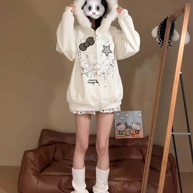 W10639-P60加绒65网图现货华棉复合毛领连帽宽松卫衣,男装卫衣,星座1608