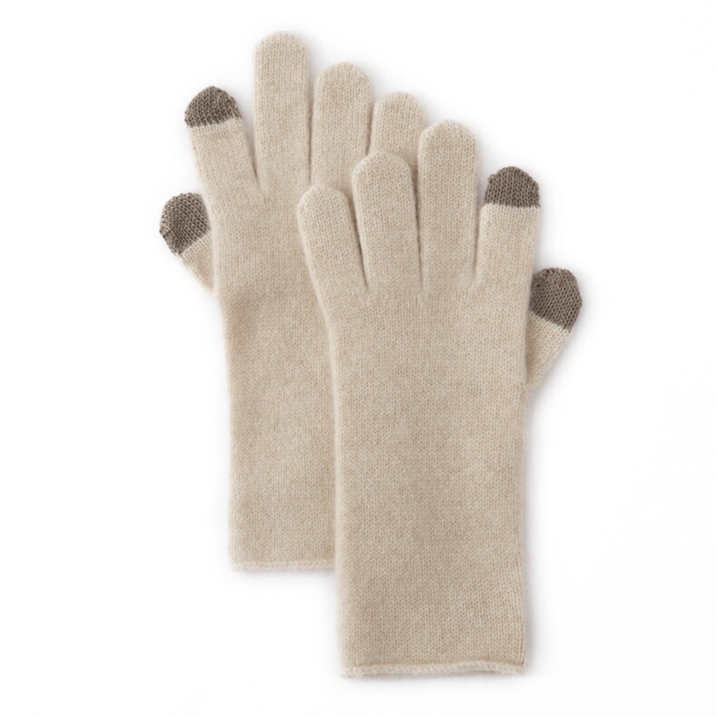 2025年新款百搭女士双股加厚长款保暖分指手套，手套，窄众羊绒