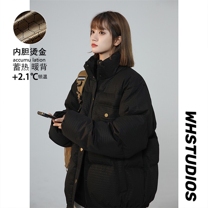 2025韩版西海岸oversize港风中性羽绒棉服重磅A170-M872-TP60图片