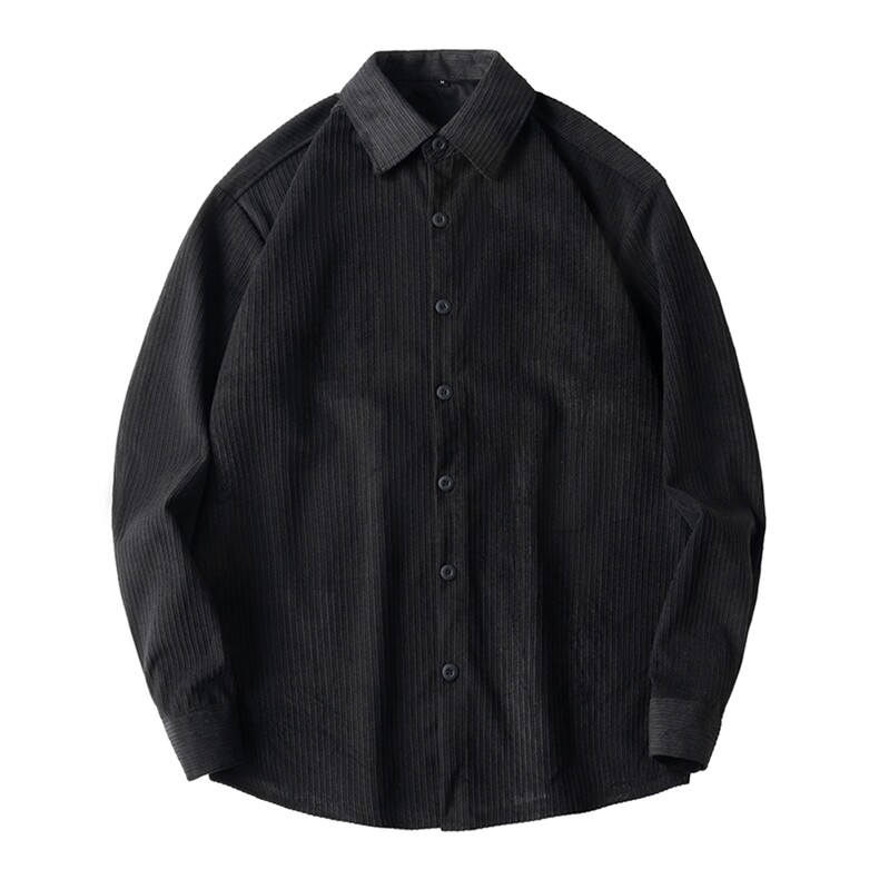 光影墙灯芯绒长袖衬衫男秋季新款衬衣外套休闲上衣服3311-P55,男装衬衫,星座205-1