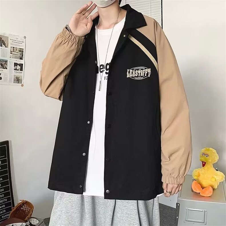 港风日系外套男春秋季翻领夹克ins潮流男装休闲男衣服JK014-P55,男装夹克,星座308B-1