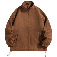 复古麂皮绒外套秋冬款潮牌棒球服宽松夹克潮牌外穿A438-3720-P70，男装夹克，电商A438